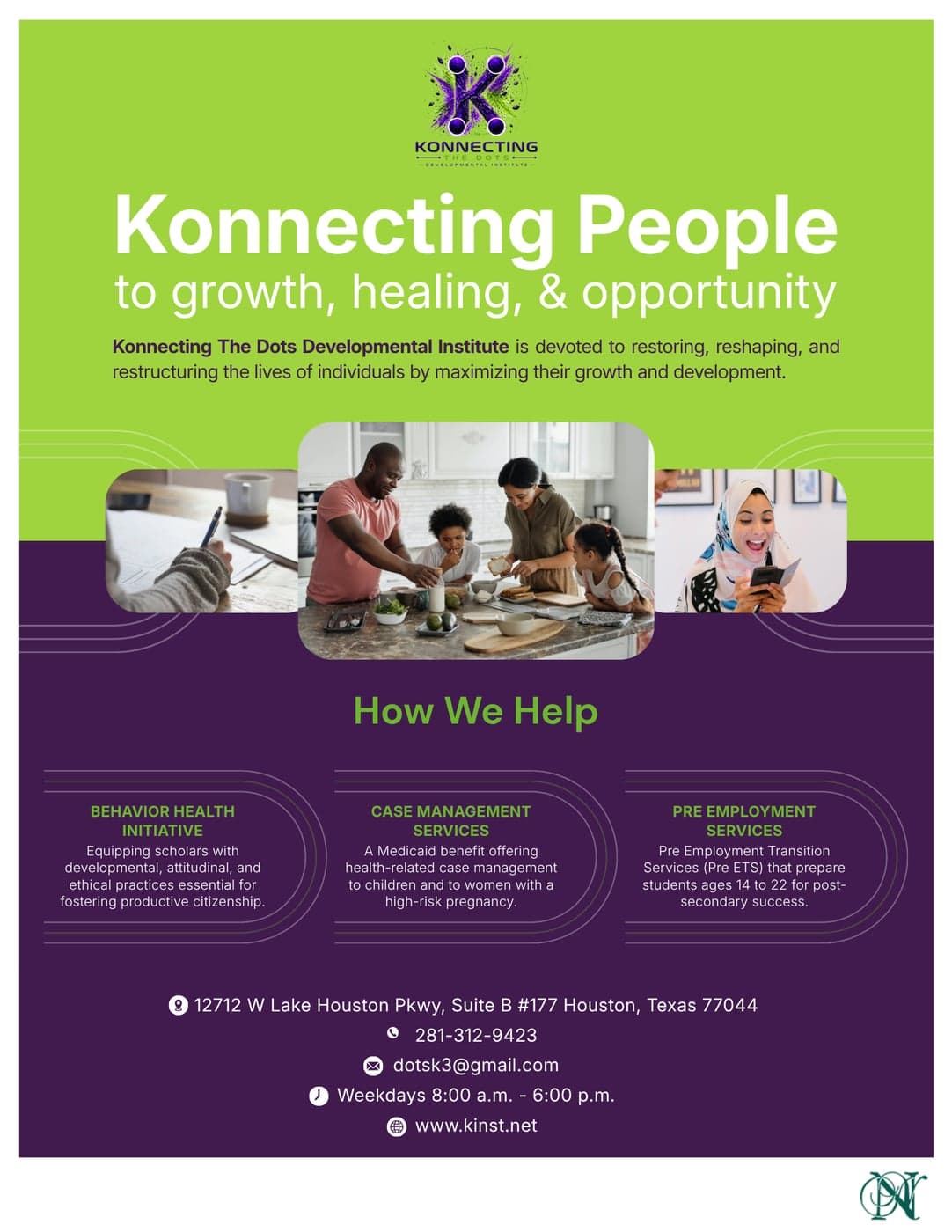 Konnecting the Dots Developmental Institute ad