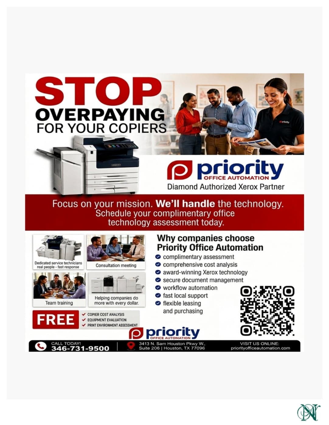 Priority Office Automation ad
