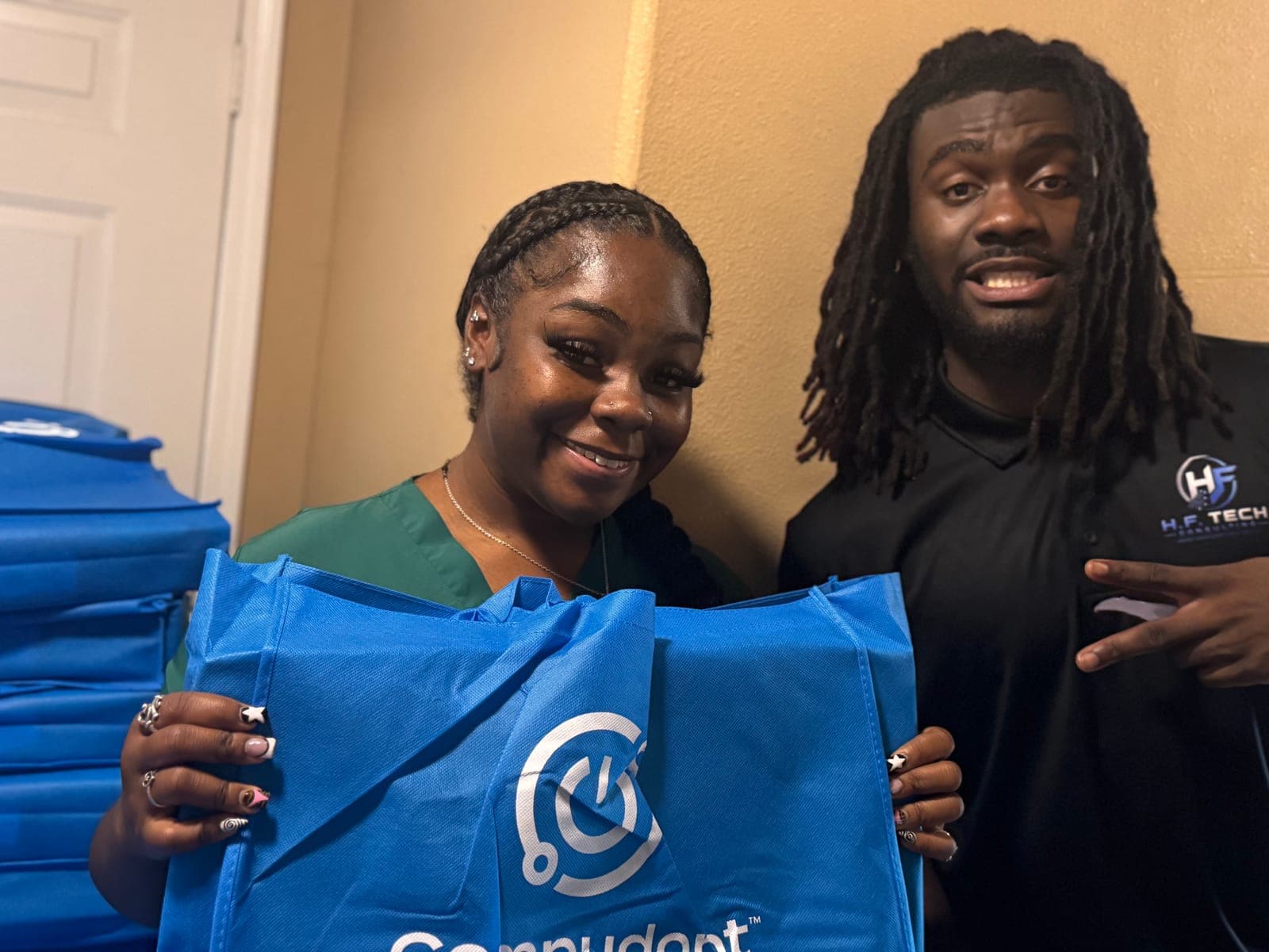 Photo from the Compudopt computer giveaway