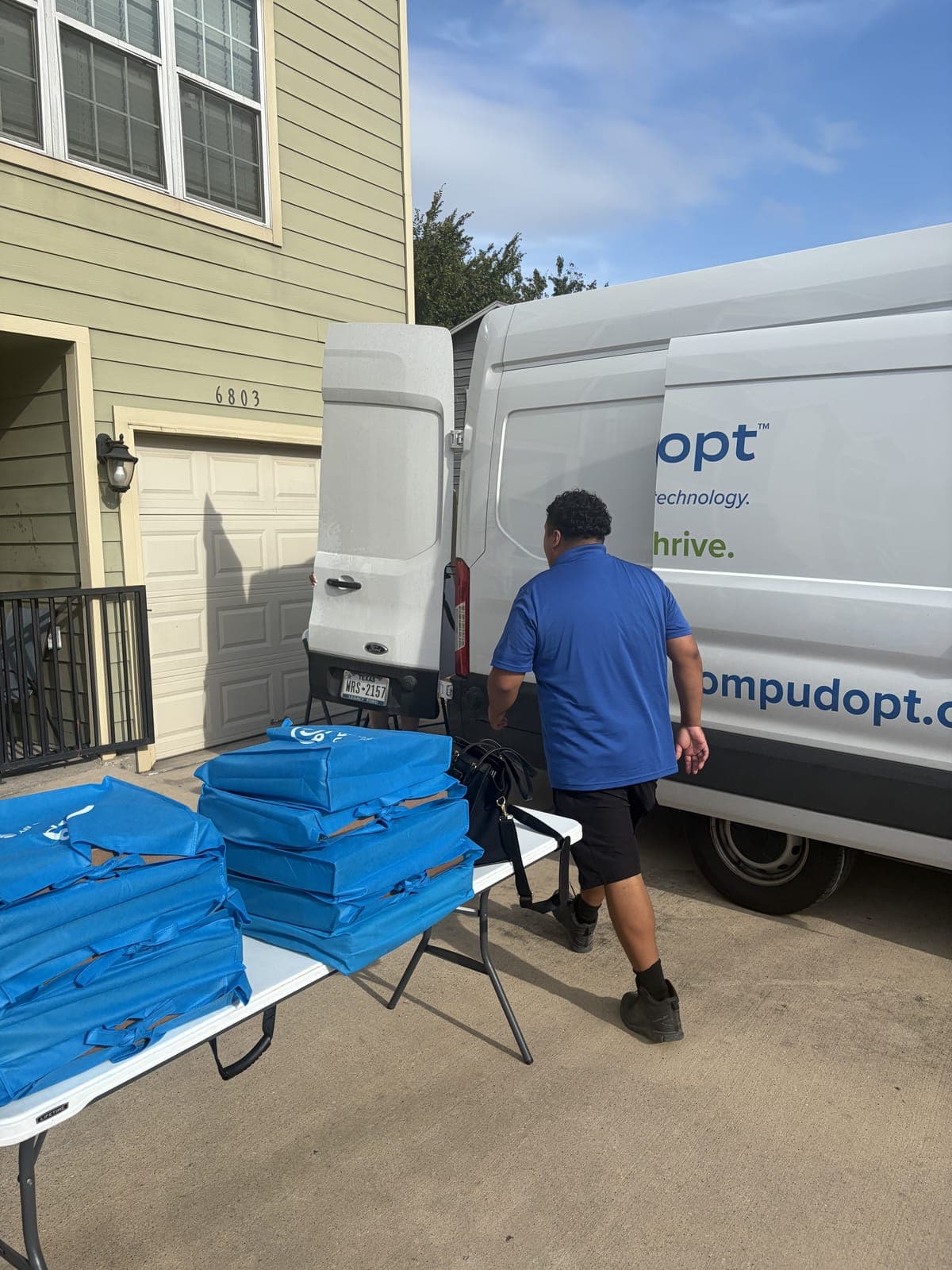Photo from the Compudopt computer giveaway