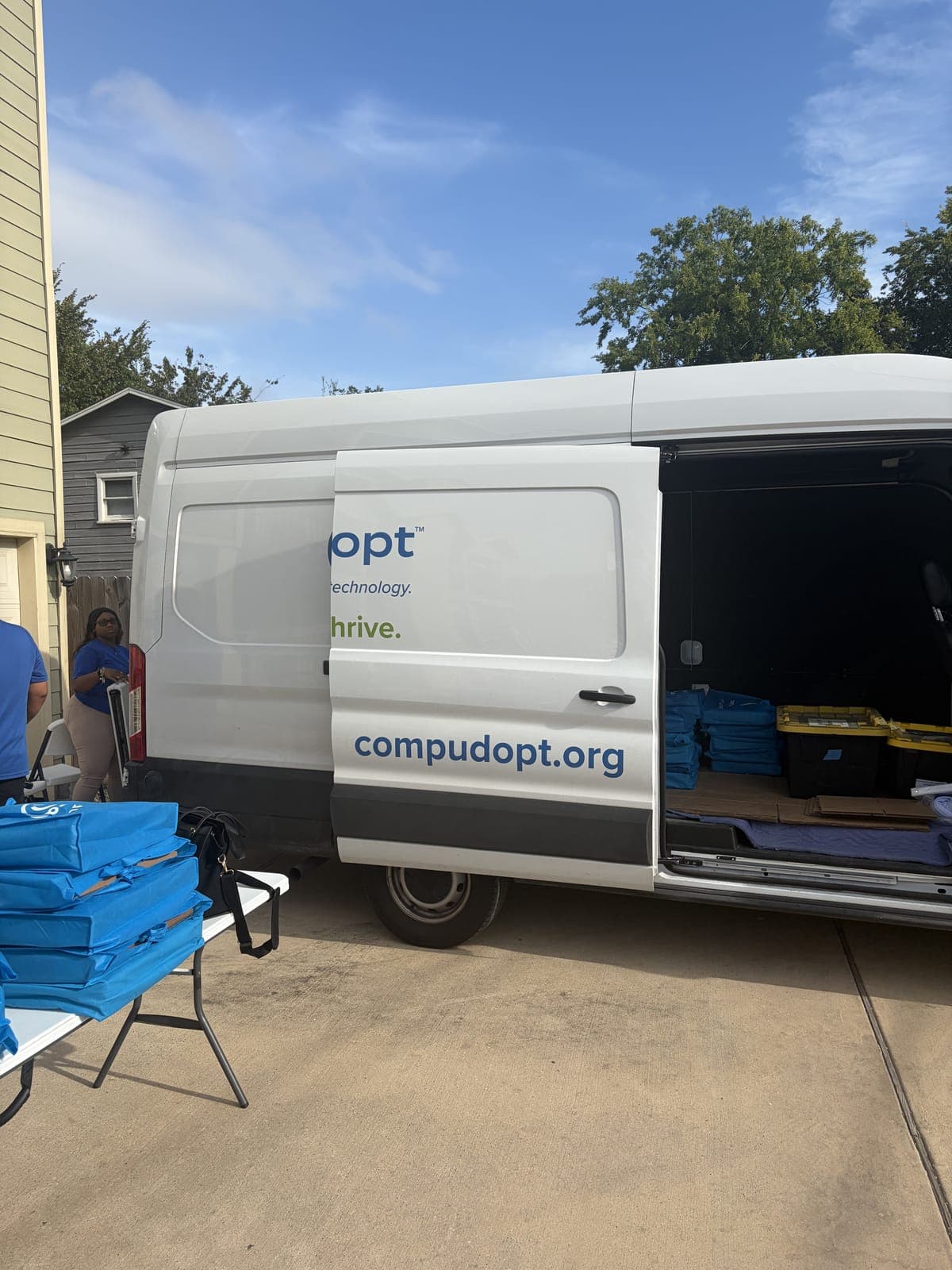 Photo from the Compudopt computer giveaway