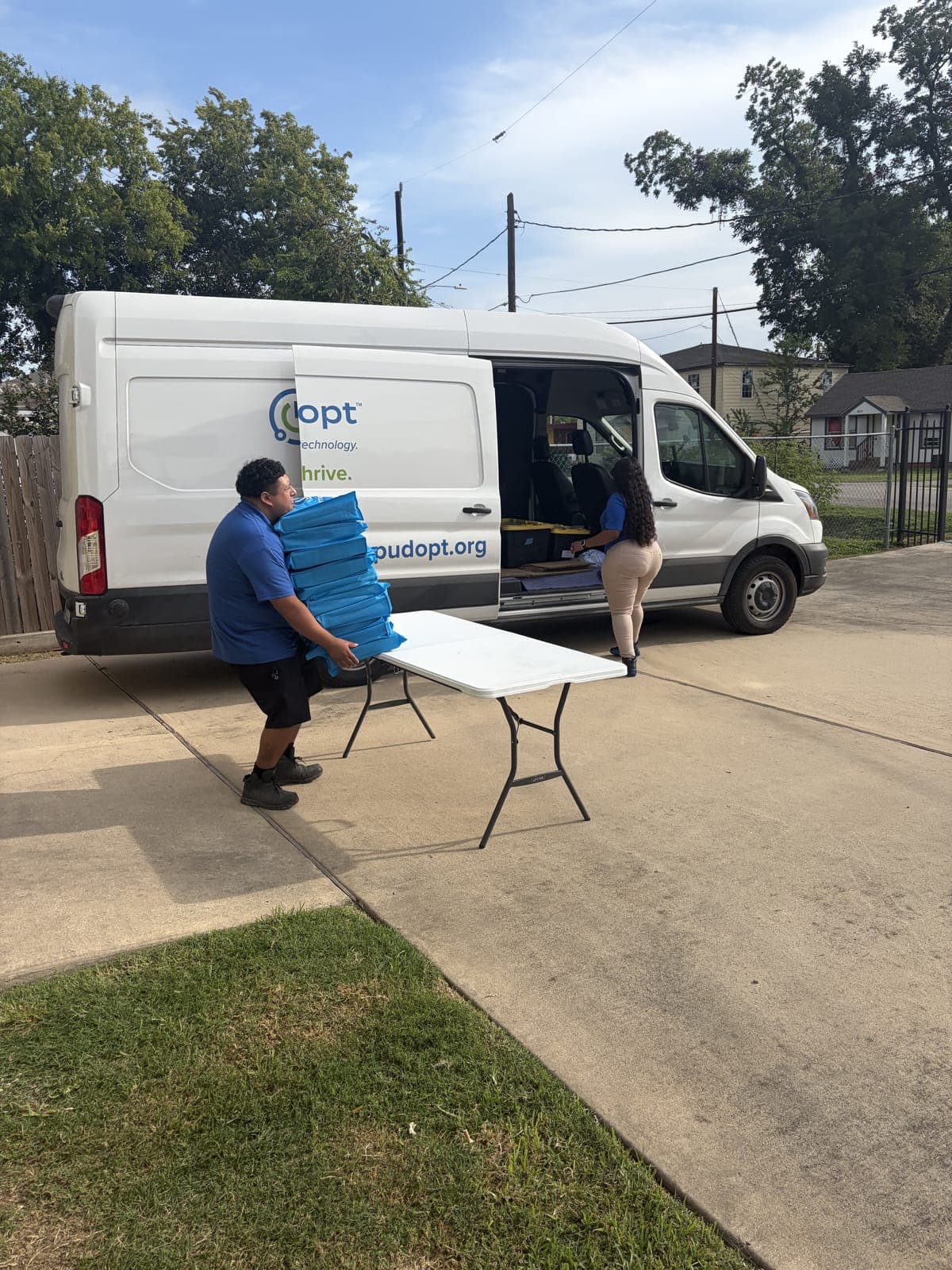 Photo from the Compudopt computer giveaway