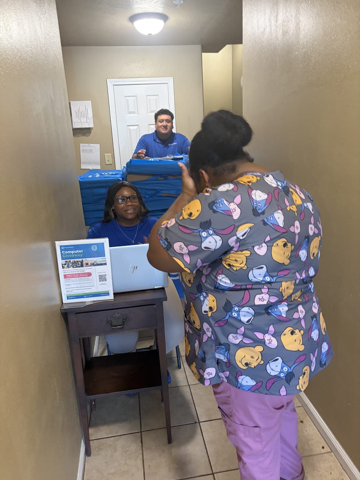 Photo from the Compudopt computer giveaway