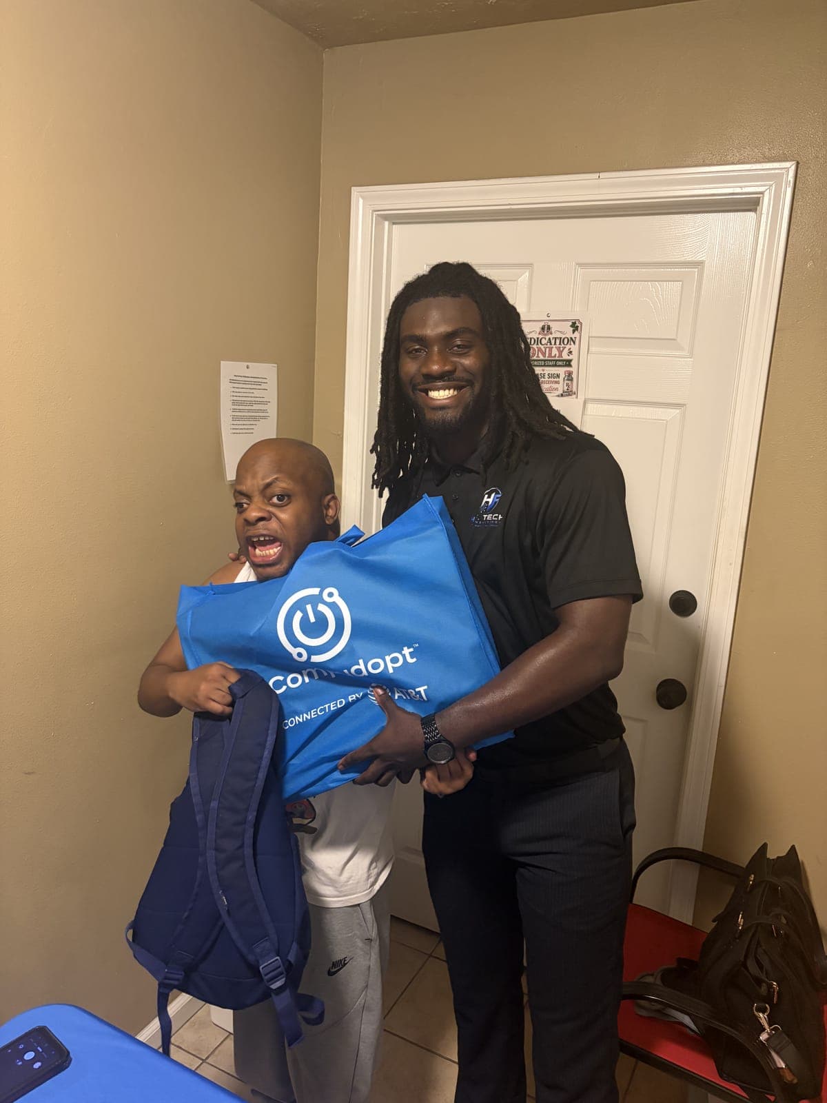 Photo from the Compudopt computer giveaway